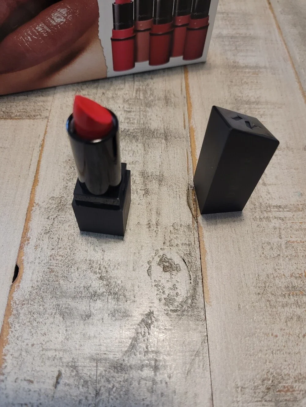 New Morphe full-size, Red Cream Lipstick in Hot Shot.